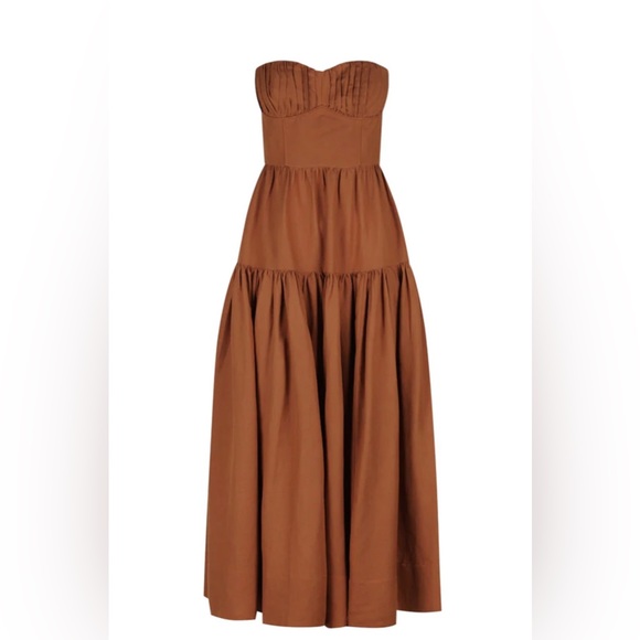 NWT Brand New Shona Joy Brown Dress - Picture 3 of 4